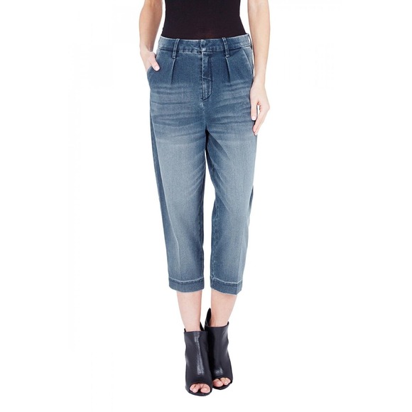 Sass & Bide Women's Night Vision Denim Cropped Pants Jeans Blue Tint 2 Nwt $270 - Picture 1 of 5